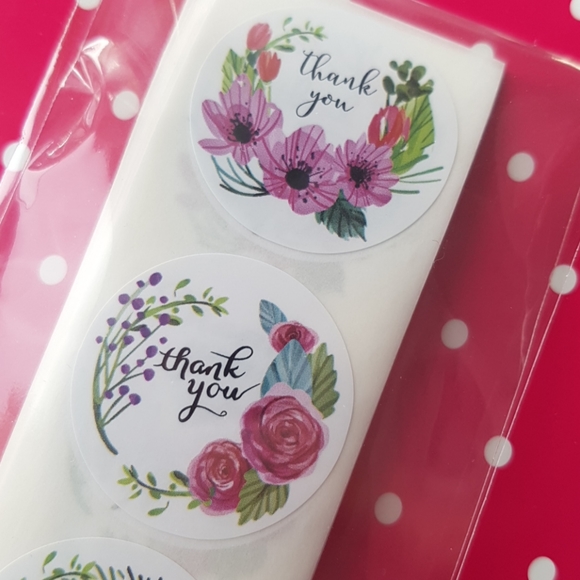 100 pcs Thank You Stickers 1" Inch - Picture 8 of 10